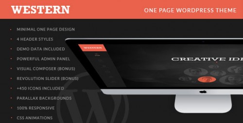 Western - Minimal One Page WordPress Theme