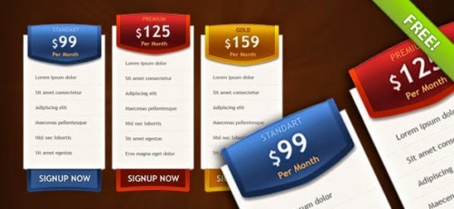 3 PSD Pricing Boxes