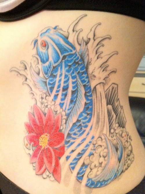 Koi Fish Tattoo Coloured