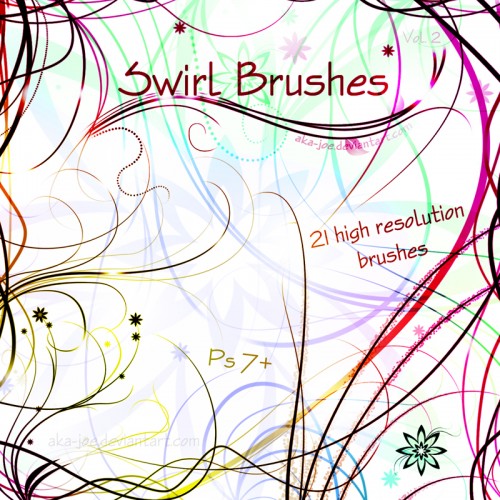 21 Swirl Brushes for Photoshop