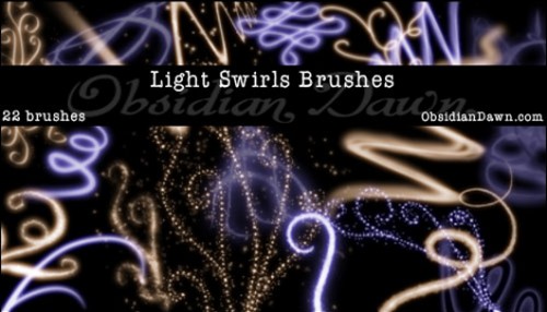 22 Light Swirls Free Brushes