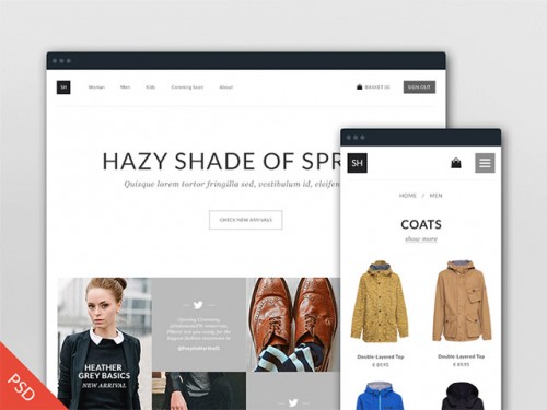Free PSD eCommerce Template