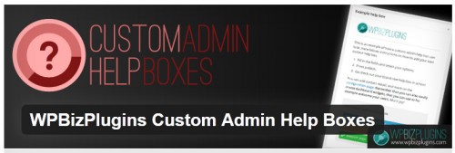 WPBizPlugins Custom Admin Help Boxes
