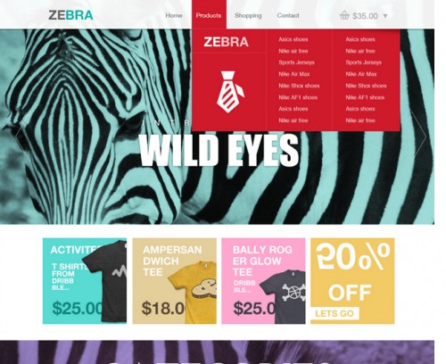 Zebra – Ecommerce Website Template