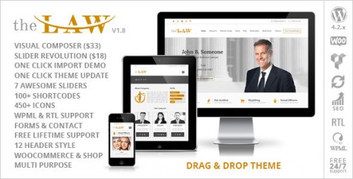 The Law - Lawyer Legal Attorney Responsive WP Theme