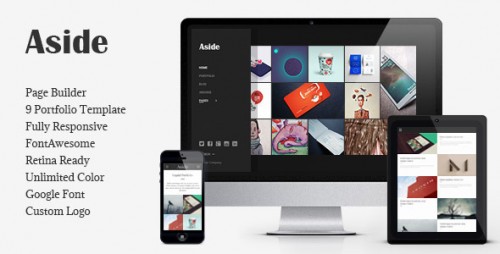Aside - Photo Portfolio Sidebar WordPress Theme