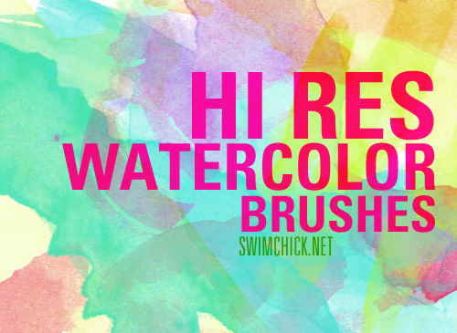 40 Hi-Res Watercolor Free Photoshop Brushes