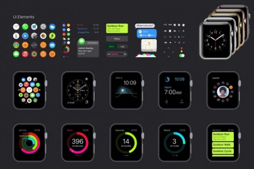 Apple Watch UI Kit For Sketch
