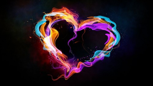Create An Abstract Style Colorful Heart